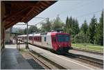 Ein TRAVYS RBDe 560  Domino  nach Vallorbe beim Halt in Le Pont.