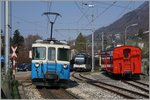 Bunte MOB mit dem schönen ABDe 8/8, dem neuen MVR ABeh 2/6 und dem roten (Dienst?)-Wagen in Fontanivent.