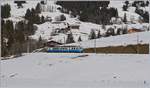 Der MOB ABDe 8/8 4002 VAUD auf der Rückfahrt von Gstaad nach Zweisimmen kurz vor Schönried.