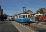 Weil es so schön (und leider bald vorbei) ist, noch ein paar Bilder des MOB ABDe 8/8:   Der ABDe 8/8 4001 SUISSE erreicht Chernex und wird nach eine kurze Wendezeit als Regionalzug nach Montreux