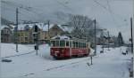 Der CEV Beh 2/4 N� 75 bei nicht Bestem, aber etwas k�hlerem Wetter in Blonay am 2.
