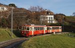 Der CEV BDeh 2/4 mit Bt unterwegs Richtung Vevey kurz vor St-Légier Gare.