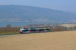 ASm/BTI: Regionalzug mit Be 2/6 (501-507, 509-510) unterwegs zwischen Mörigen und Gerolfingen am 20.