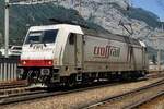 Am 6 Juni 2015 steht Crossrail 186 578 'CHRISTINE'  in Erstfeld.