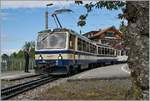 125 Jahre Glion Rochers de Naye - Dank den Feierlichkeitnen konnten Bilder gemacht werden, die sonst nicht gestattet wären (Bahngebiet) Ein solches zeigt den Bhe 4/8 301 beim Halt in Glion.