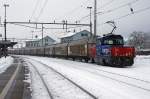 SBB: Die Eem 923 004-6  ROGGEN  wartete am 30.