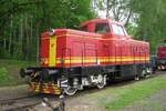 T 444 030 Karkulka (Rotk�ppchen) steht am 13 Mai 2012 ins Eisenbahnmuseum von Luzna u Rakovnika.