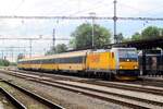 Einfahrt von RegioJet 386 204 mit der R-8 (BrnoBohumín über Prerov) in Hranice nad Morave am 25 Augustus 2021.