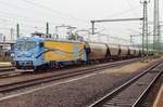 Ex-CFR 40, heute nach Umbau -mit die neuste Nase- Transmontana Ellok 610 102 durchfahrt nahmens CER Budapest Kelewnf�ld am 21 September 2017.